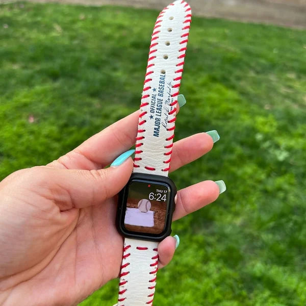 Apple Watch strap made from the leather cover of a real baseball ✨ Clearance Sale-50% OFF💥