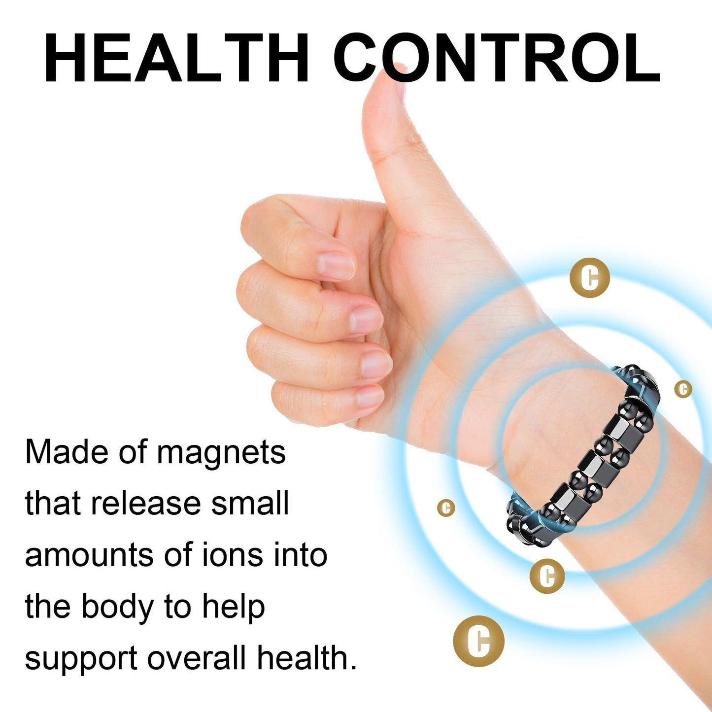 Hematite Health Control Bracelet