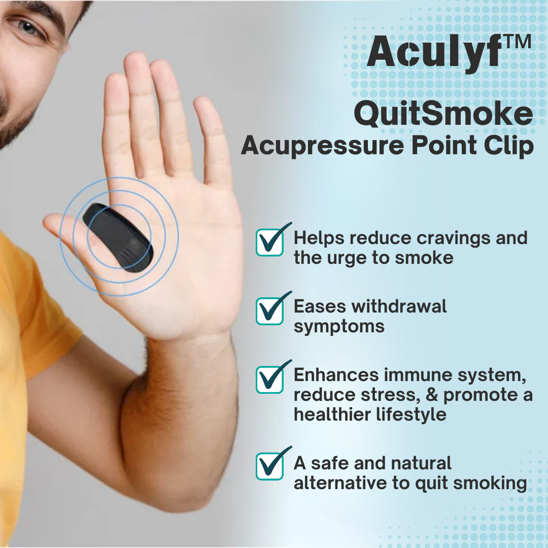 Aculyf™ QuitSmoke Acupressure Point Clip - 👩‍⚕️ Recommended by Experts! 🔥 80% Limited Discounts! 💰