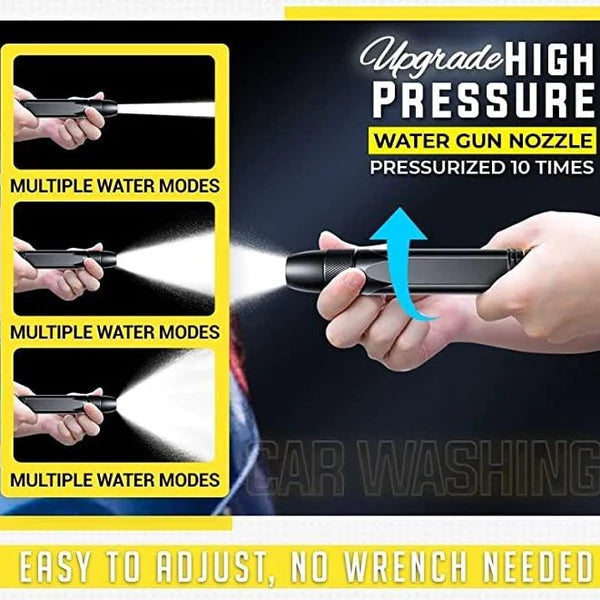 Portable High Pressure Washing Water Nozzle (Black)