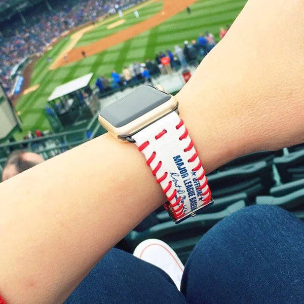 Apple Watch strap made from the leather cover of a real baseball ✨ Clearance Sale-50% OFF💥