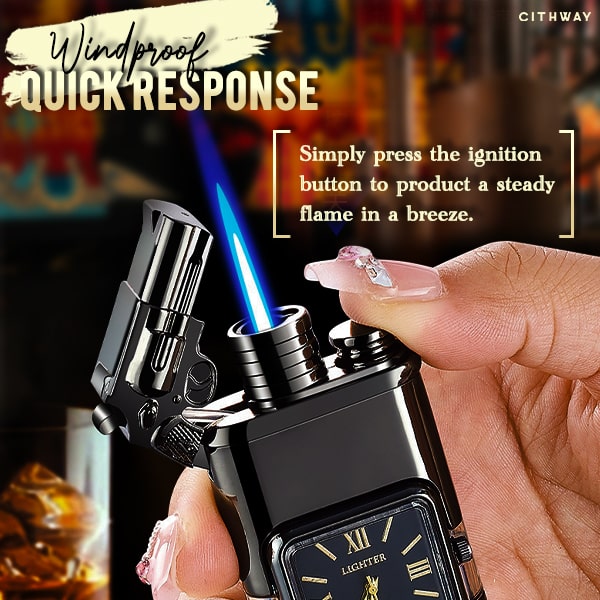 Remifa™ Windproof Dual-Flame Vintage Watch Lighter