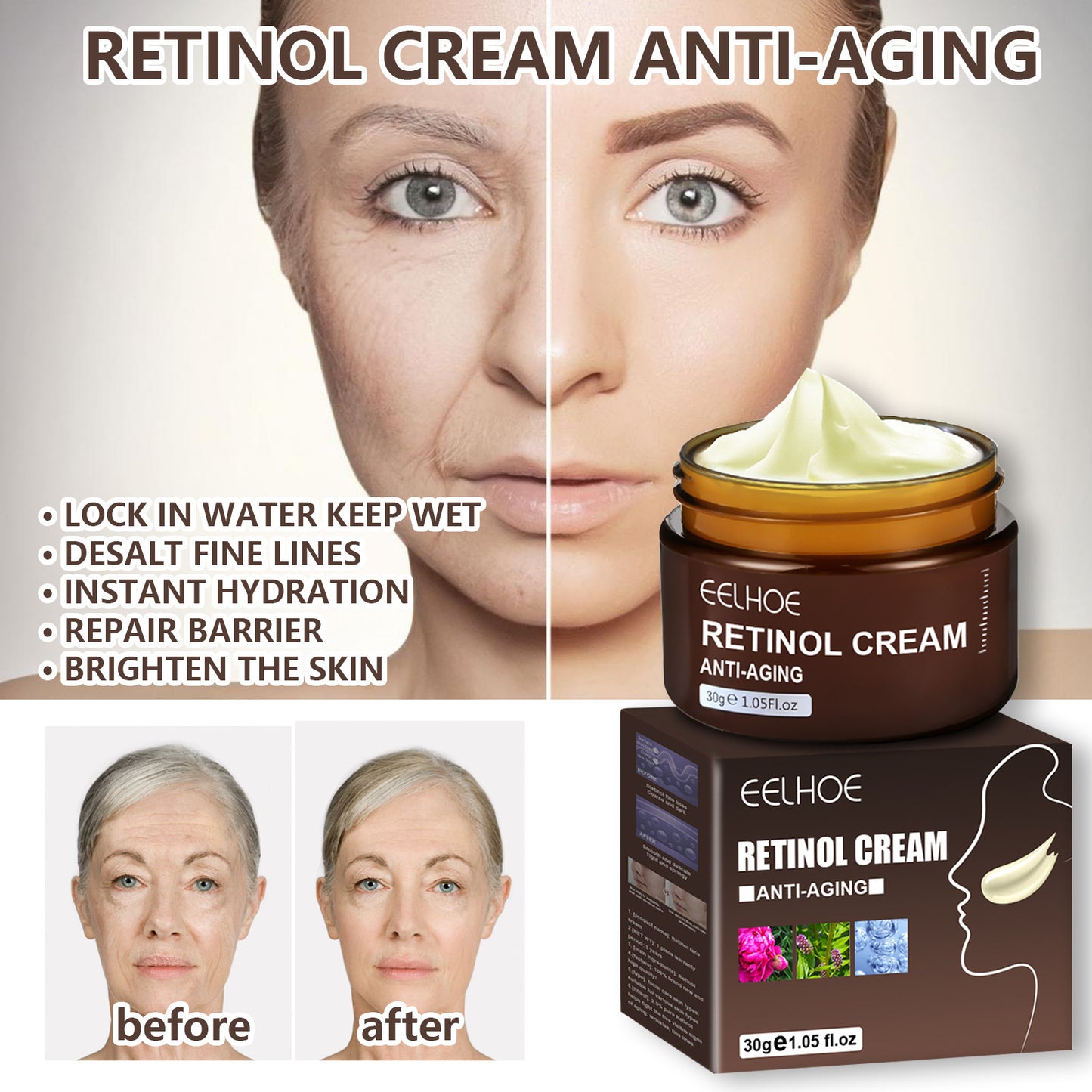 Retinol Anti Aging Wrinkle Removal Skin Firming Cream