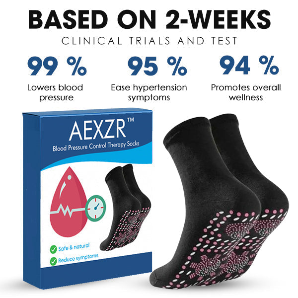 AEXZR™ Blood Pressure Control Therapy Socks - 👩‍⚕️ Recommended by Experts! 🔥 30-Days Money-Back Guarantee! 💰